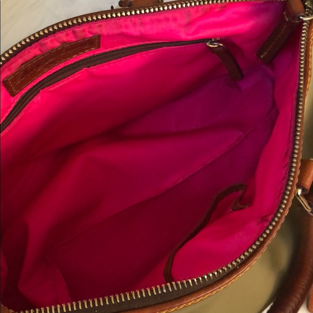 Dooney & Bourke Nylon and Brown Leather Barrel Bag - Picture 6 of 8
